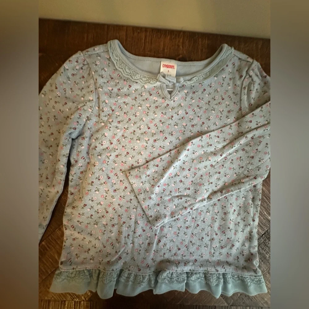 5‎ Gymboree Blue Tiny Flowers Shirt